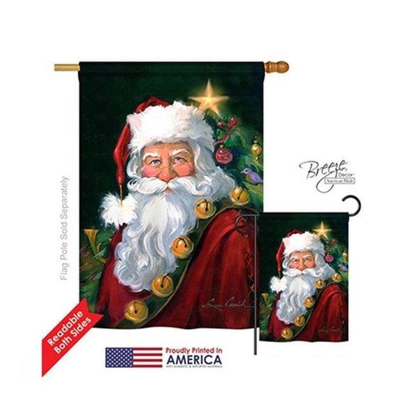 Gardencontrol Christmas Santa Portrait 2-Sided Vertical Impression House Flag - 28 x 40 in. GA879263